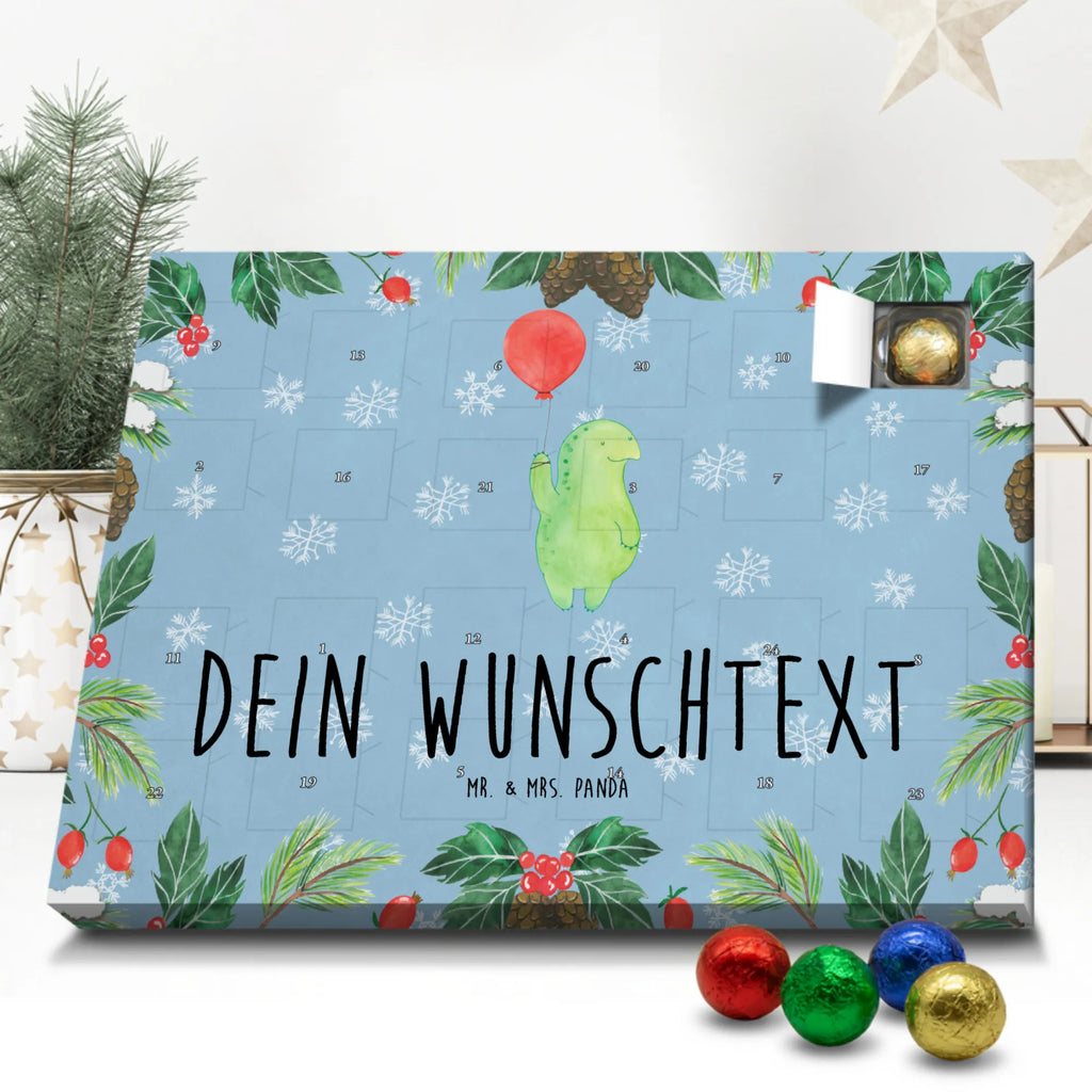 Personalisierter Schoko Adventskalender Schildkröte Luftballon Personalisierter Adventskalender, Adventskalender mit Namen, Schildkröte, Schildkröten, Mutausbruch, Motivation, Motivationsspruch