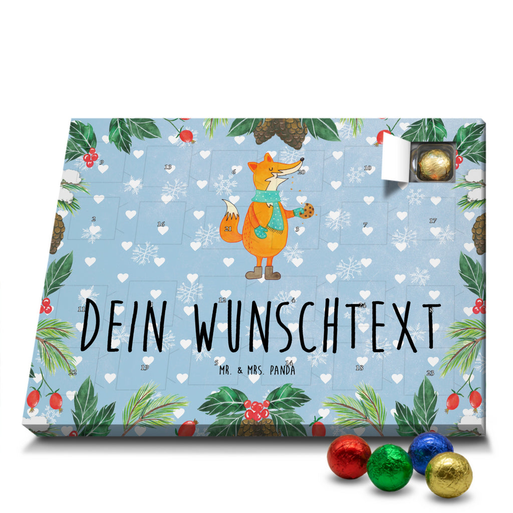 Personalisierter Schoko Adventskalender Fuchs Keks Personalisierter Adventskalender, Adventskalender mit Namen, Fuchs, Füchse, Backen Spruch, Kekse, Winter, Weihnachtszeit, Plätzchen, Liebe, Küche Deko