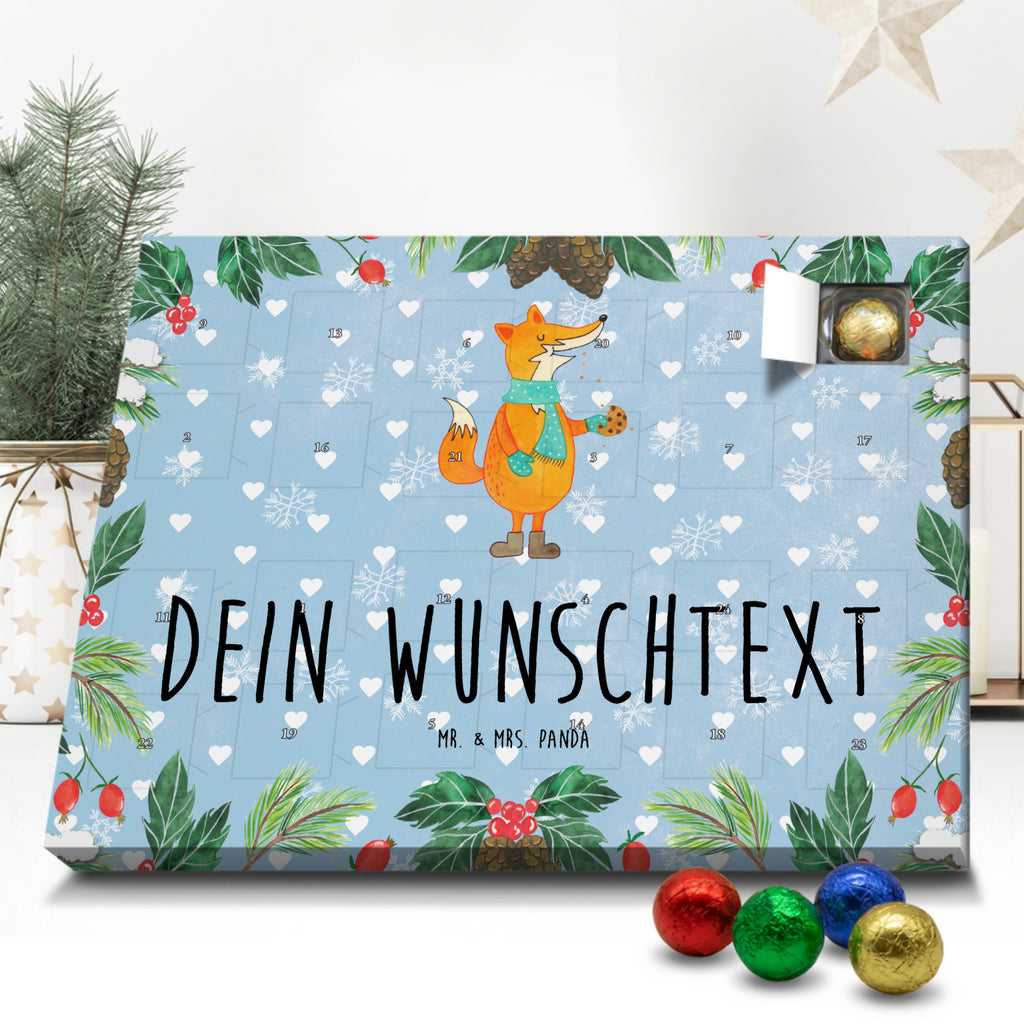 Personalisierter Schoko Adventskalender Fuchs Keks Personalisierter Adventskalender, Adventskalender mit Namen, Fuchs, Füchse, Backen Spruch, Kekse, Winter, Weihnachtszeit, Plätzchen, Liebe, Küche Deko