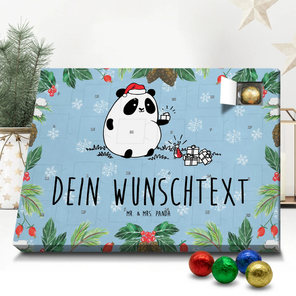 Personalisierter Schoko Adventskalender Panda Weihnachtsgeschenk Personalisierter Adventskalender, Adventskalender mit Namen