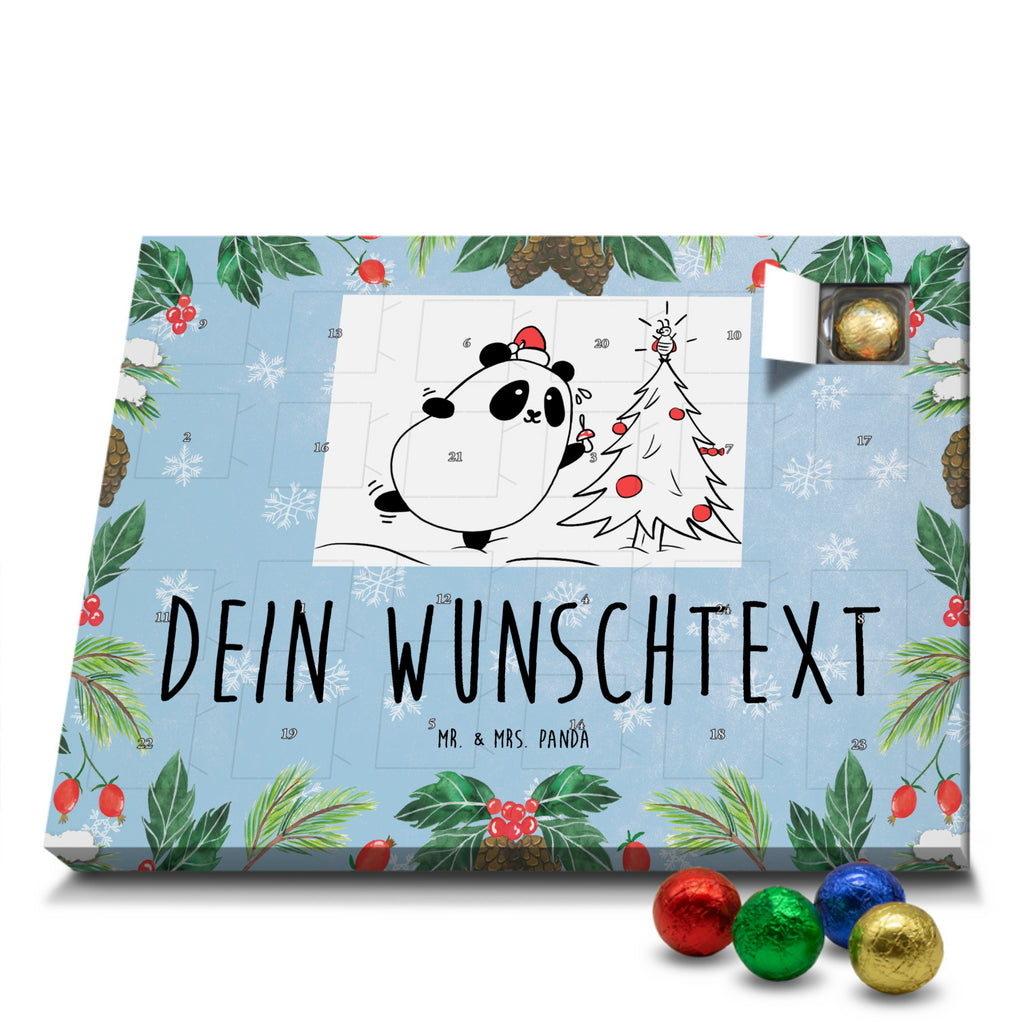 Personalisierter Schoko Adventskalender Panda Weihnachtszeit Personalisierter Adventskalender, Adventskalender mit Namen