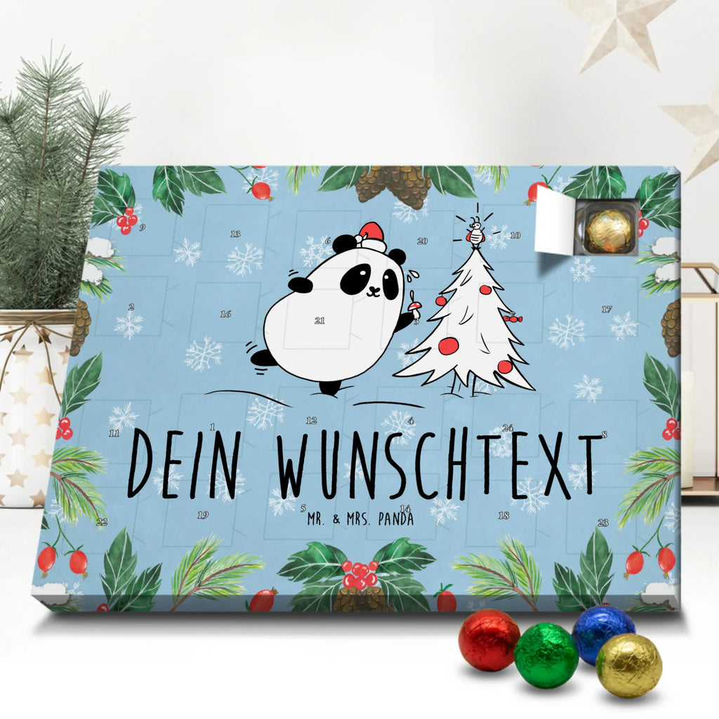 Personalisierter Schoko Adventskalender Panda Weihnachtszeit Personalisierter Adventskalender, Adventskalender mit Namen