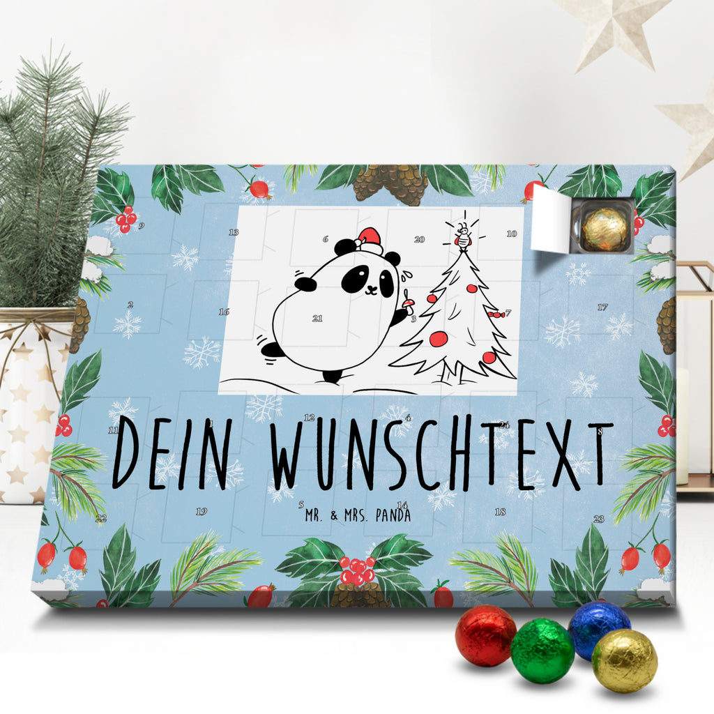 Personalisierter Schoko Adventskalender Panda Weihnachtszeit Personalisierter Adventskalender, Adventskalender mit Namen