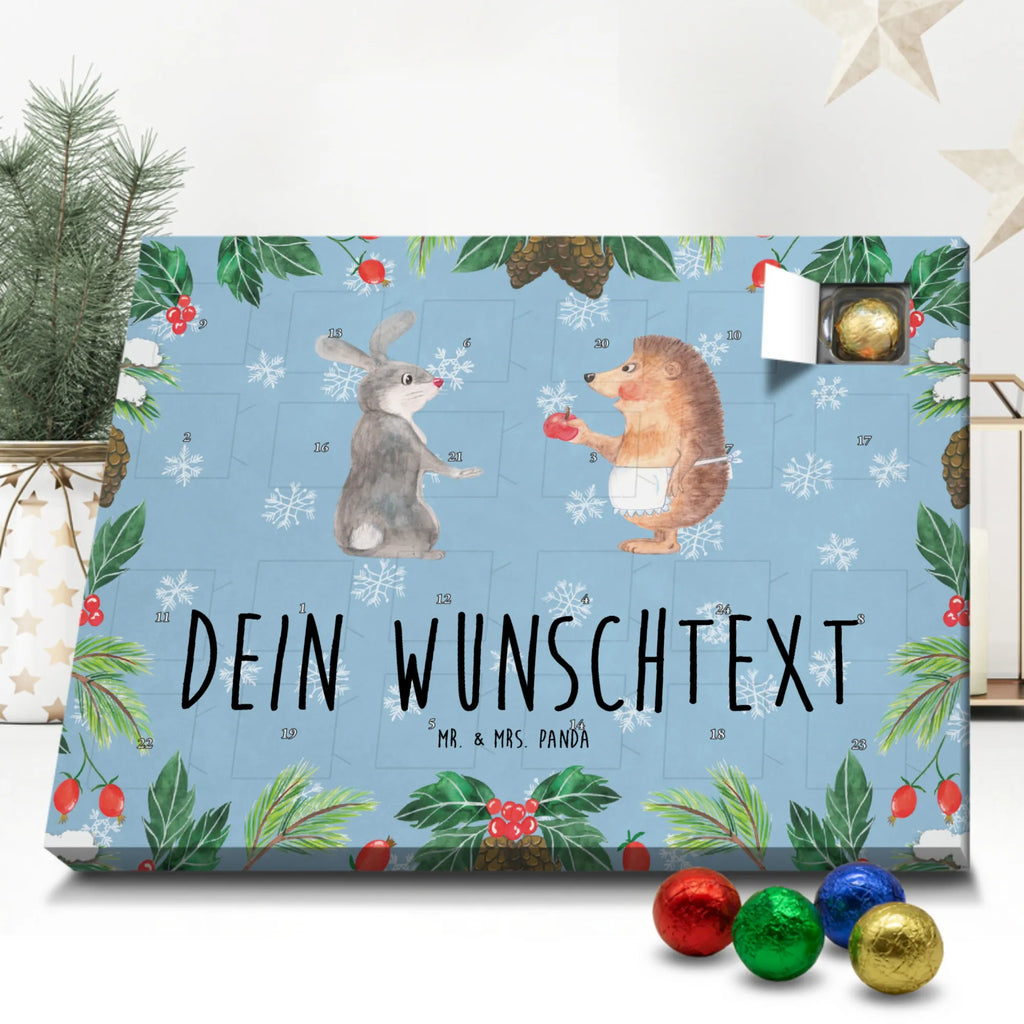 Personalisierter Schoko Adventskalender Hase Igel Personalisierter Adventskalender, Adventskalender mit Namen, Tiermotive, Gute Laune, lustige Sprüche, Tiere, Igel und Hase, Igel, Hase, Liebe Spruch, Liebeskummer Geschenk, Herzschmerz, Trösten, Trennungsschmerz, Spruch romantisch