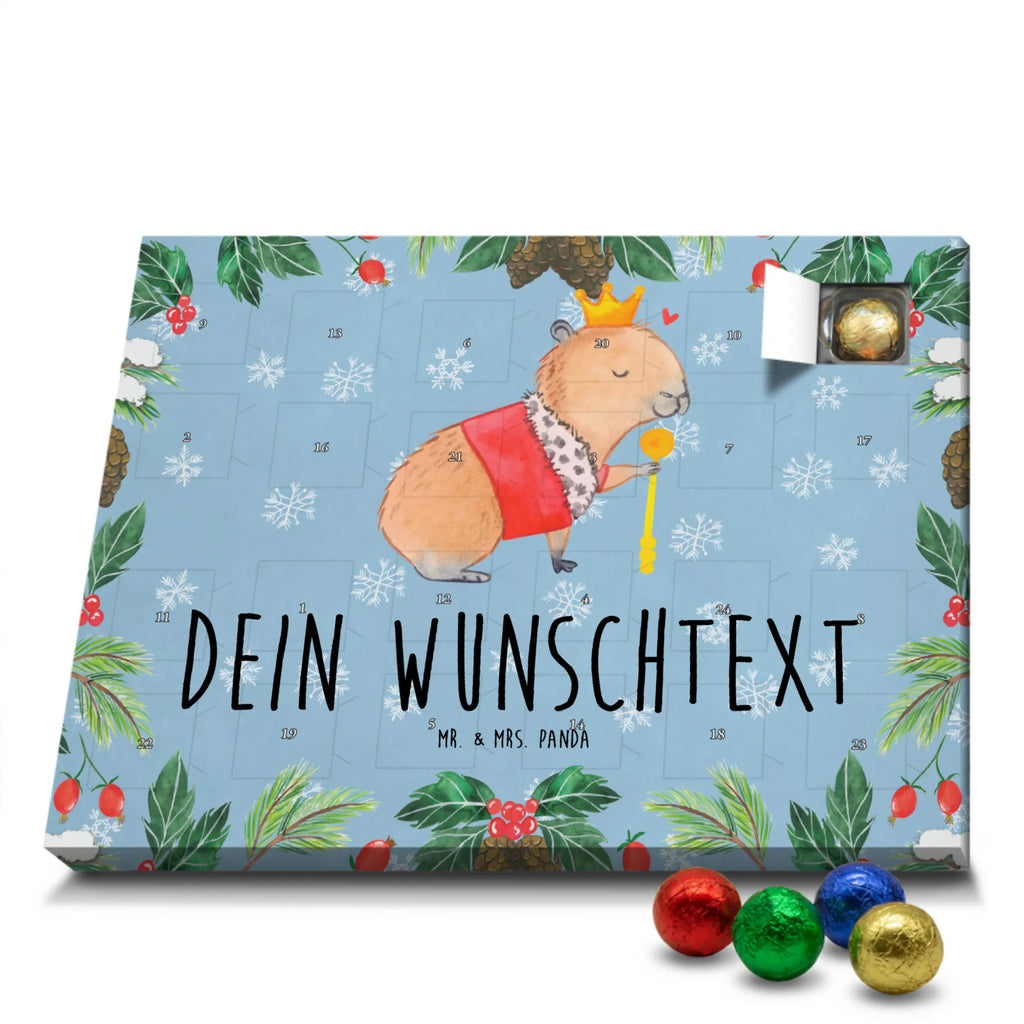 Personalisierter Schoko Adventskalender Capybara König Personalisierter Adventskalender, Adventskalender mit Namen, Tiermotive, Gute Laune, lustige Sprüche, Tiere, Capybara, König