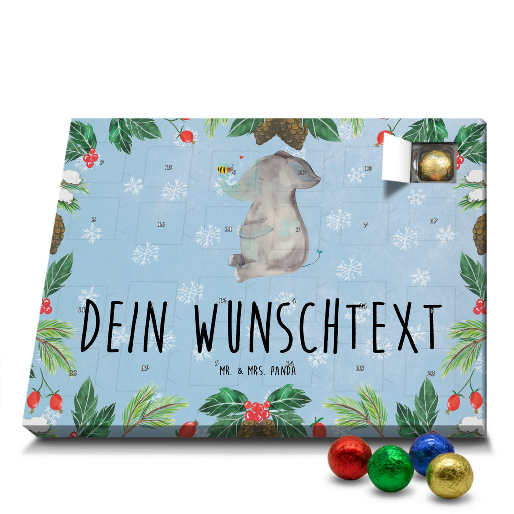 Personalisierter Schoko Adventskalender Elefant Biene Personalisierter Adventskalender, Adventskalender mit Namen, Tiermotive, Gute Laune, lustige Sprüche, Tiere, Elefant, Biene, Liebe, Liebesbeweis, Jahrestag, Liebesgeschenk, Heiratsantrag, Hochzeitsgeschenk, Liebesspruch