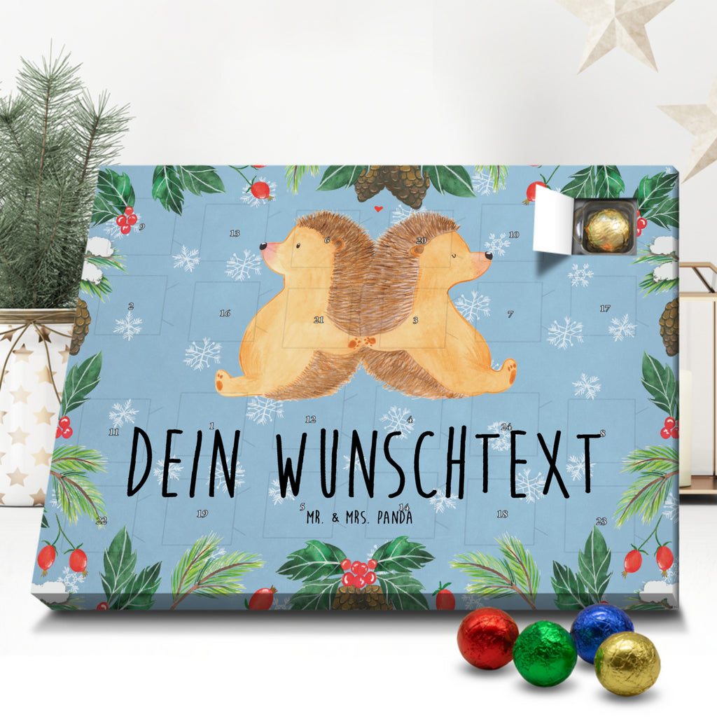 Personalisierter Schoko Adventskalender Igel händchenhaltend Personalisierter Adventskalender, Adventskalender mit Namen, Liebe, Partner, Freund, Freundin, Ehemann, Ehefrau, Heiraten, Verlobung, Heiratsantrag, Liebesgeschenk, Jahrestag, Hocheitstag, Igel, Igelliebe, Hand in Hand, Liebesbeweis, große Liebe, Liebesbotschaft, Hochzeit, Lieblingsmensch, Gemeinsamkeit, Love, Geschenk für zwei