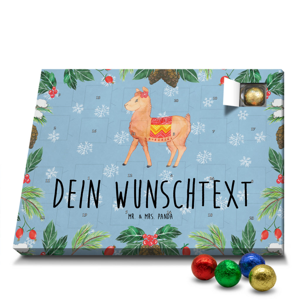 Personalisierter Schoko Adventskalender Alpaka Stolz Personalisierter Adventskalender, Adventskalender mit Namen, Alpaka, Lama