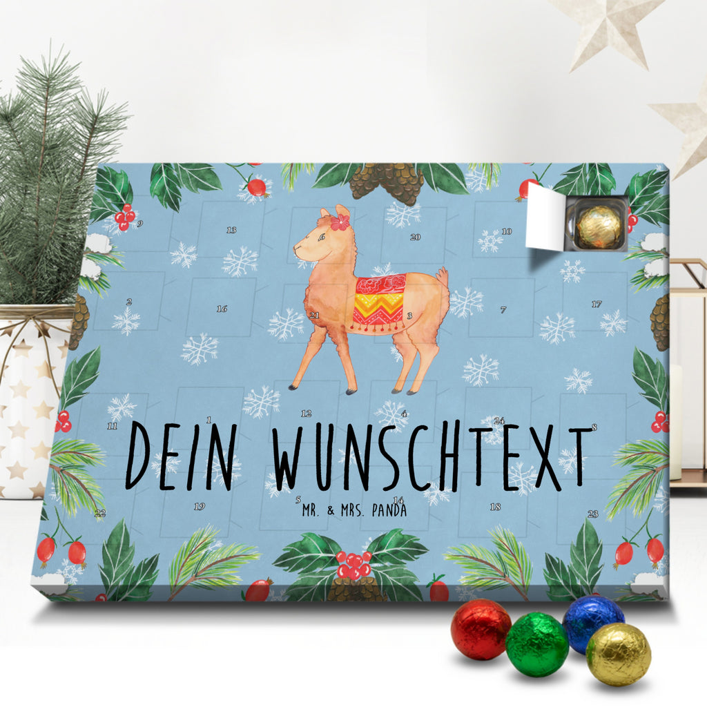 Personalisierter Schoko Adventskalender Alpaka Stolz Personalisierter Adventskalender, Adventskalender mit Namen, Alpaka, Lama