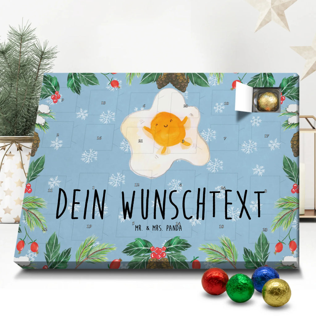 Personalisierter Schoko Adventskalender Spiegelei Ei Personalisierter Adventskalender, Adventskalender mit Namen, Tiermotive, Gute Laune, lustige Sprüche, Tiere, Ei, Spiegelei, Schön, Tag, Glücklich, Liebe