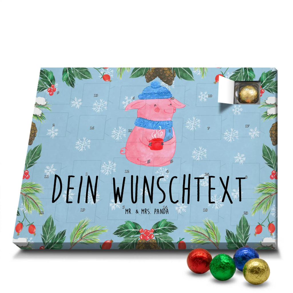 Personalisierter Schoko Adventskalender Schwein Glühwein Personalisierter Adventskalender, Adventskalender mit Namen, Winter, Weihnachten, Weihnachtsdeko, Nikolaus, Advent, Heiligabend, Wintermotiv, Glühschwein, Glühwein, Weihnachtsmarkt, Punsch