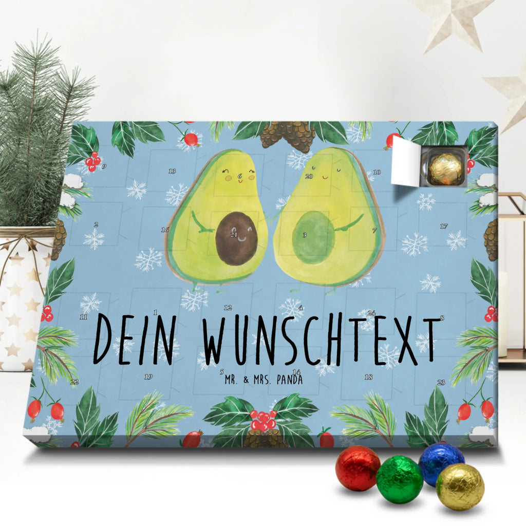 Personalisierter Schoko Adventskalender Avocado Pärchen Personalisierter Adventskalender, Adventskalender mit Namen, Avocado, Veggie, Vegan, Gesund, Avocuddle, Liebe, Schwangerschaft, Familie, Babyshower, Babyparty, Hochzeit, Kinder, Avocados, Geburt