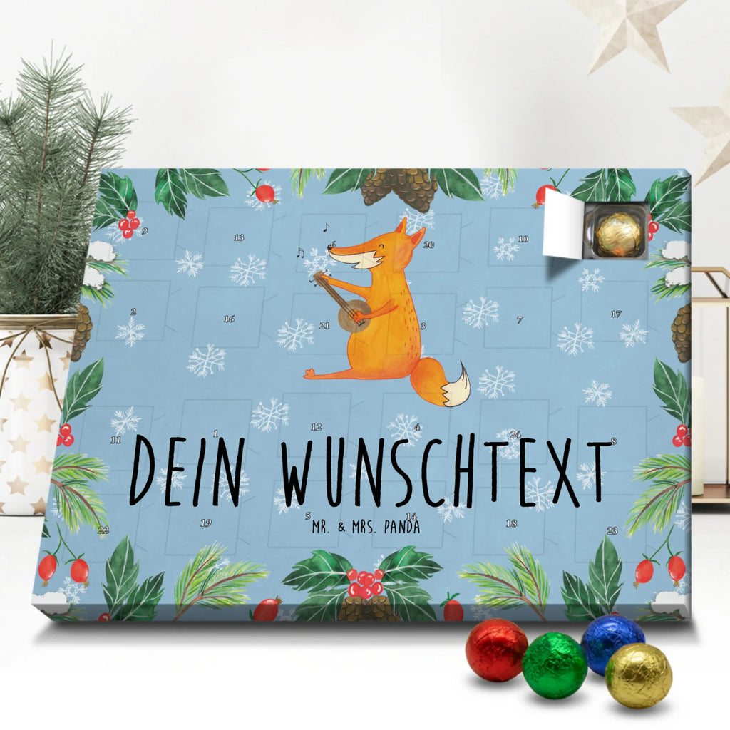 Personalisierter Schoko Adventskalender Fuchs Gitarre Personalisierter Adventskalender, Adventskalender mit Namen, Fuchs, Füchse, Geschenk Musiker, Musik Spruch, Musikerin, Sänger, Sängerin, Gitarre