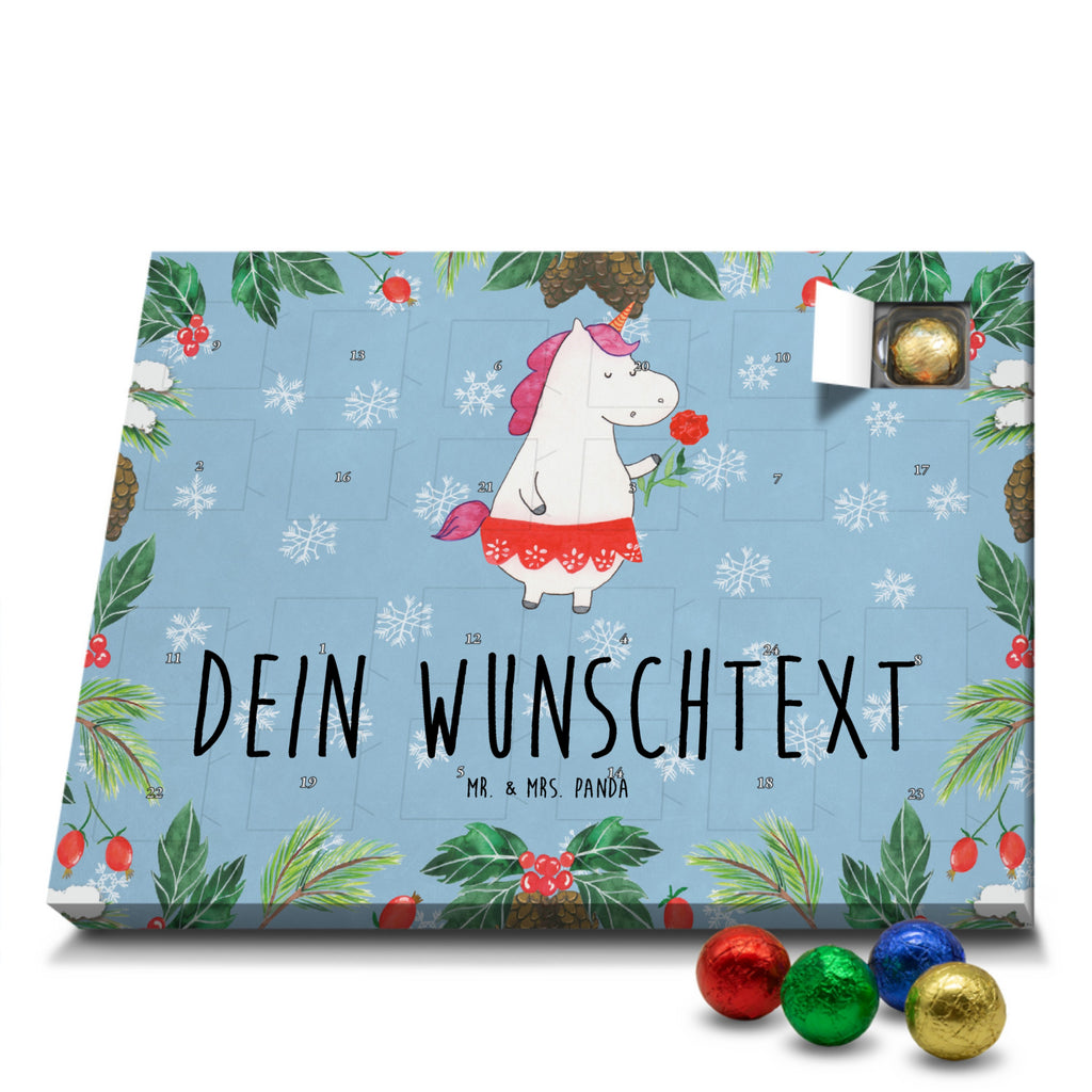 Personalisierter Schoko Adventskalender Einhorn Dame Personalisierter Adventskalender, Adventskalender mit Namen, Einhorn, Einhörner, Einhorn Deko, Pegasus, Unicorn, Dame, Lady, feine Dame, Freundin, Frau, Bachelor, Bachelorette, Abfuhr, Schluss machen, Trennung