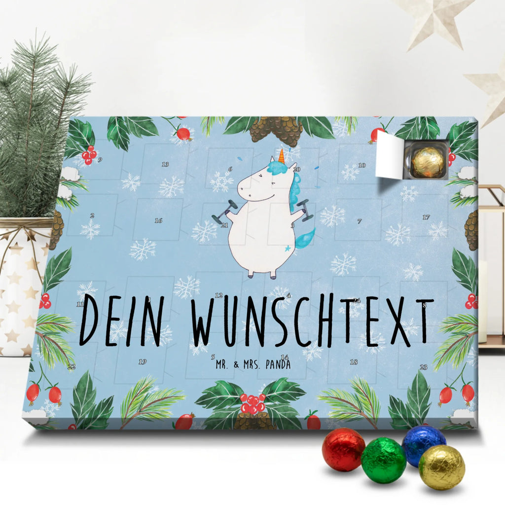 Personalisierter Schoko Adventskalender Einhorn Fitness Personalisierter Adventskalender, Adventskalender mit Namen, Einhorn, Einhörner, Einhorn Deko, Pegasus, Unicorn, Gym, Fitness, Fitnessstudio, Diät, Abnehmen, Sport, Pumpen, Geräte, Sixpack