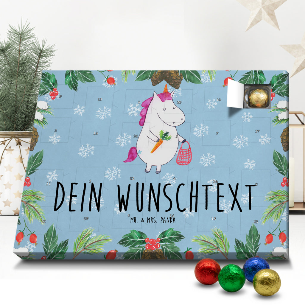 Personalisierter Schoko Adventskalender Einhorn Gemüse Personalisierter Adventskalender, Adventskalender mit Namen, Einhorn, Einhörner, Einhorn Deko, Pegasus, Unicorn, Biomarkt, Bio, Gemüse, Wochenmarkt