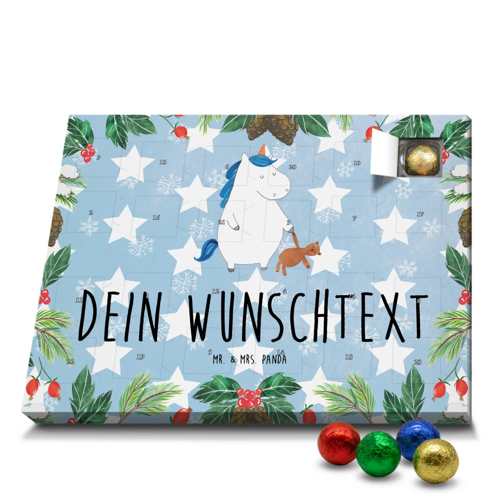 Personalisierter Schoko Adventskalender Einhorn Teddy Personalisierter Adventskalender, Adventskalender mit Namen, Einhorn, Einhörner, Einhorn Deko, Pegasus, Unicorn, schlafen, gute Nacht, Single, Bett, Träumen, Freundin, Singleleben