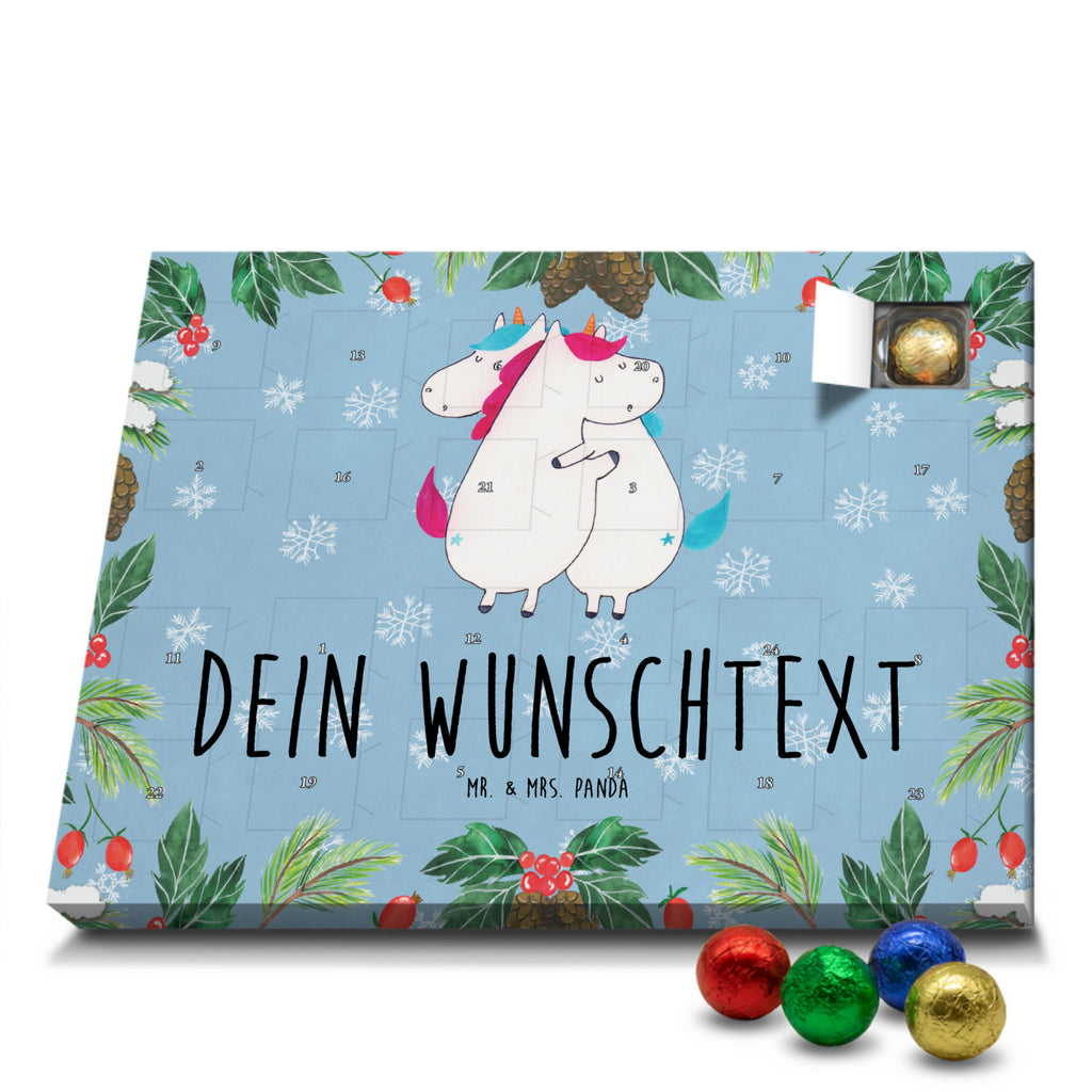 Personalisierter Schoko Adventskalender Einhörner Umarmen Personalisierter Adventskalender, Adventskalender mit Namen, Einhorn, Einhörner, Einhorn Deko, Pegasus, Unicorn, Freundinnen, Freundin, BFF, Schwester, Schwestern, Familie, Geschwister, Sister, Liebe