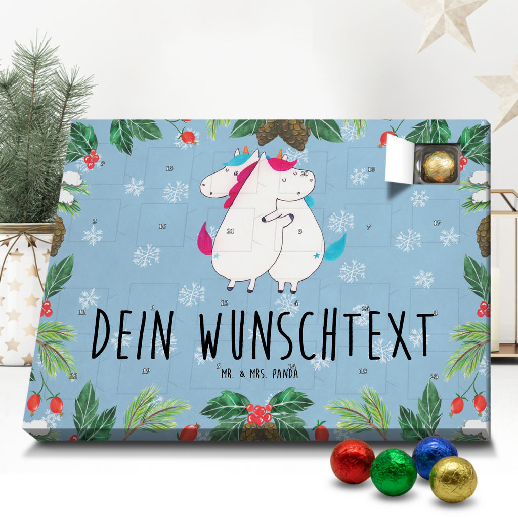 Personalisierter Schoko Adventskalender Einhörner Umarmen Personalisierter Adventskalender, Adventskalender mit Namen, Einhorn, Einhörner, Einhorn Deko, Pegasus, Unicorn, Freundinnen, Freundin, BFF, Schwester, Schwestern, Familie, Geschwister, Sister, Liebe