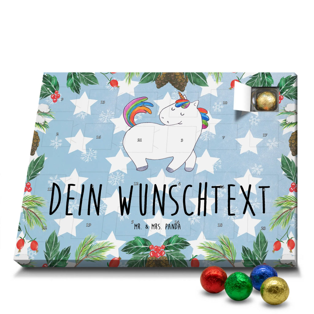 Personalisierter Schoko Adventskalender Einhorn Stolzieren Personalisierter Adventskalender, Adventskalender mit Namen, Einhorn, Einhörner, Einhorn Deko, Pegasus, Unicorn, stolz, anders, bunt, Pferd, Reiter, Reiten, Freundin, Geschenk