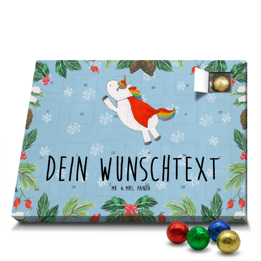 Personalisierter Schoko Adventskalender Einhorn Super Personalisierter Adventskalender, Adventskalender mit Namen, Einhorn, Einhörner, Einhorn Deko, Pegasus, Unicorn, Traummann, Superheld, Held, Freundin, Geschenk, Girl, Mädchen