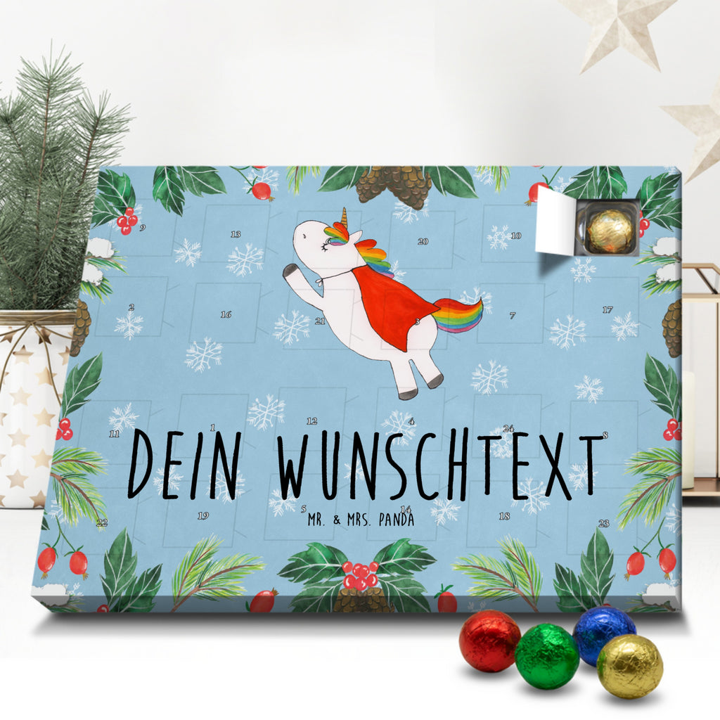 Personalisierter Schoko Adventskalender Einhorn Super Personalisierter Adventskalender, Adventskalender mit Namen, Einhorn, Einhörner, Einhorn Deko, Pegasus, Unicorn, Traummann, Superheld, Held, Freundin, Geschenk, Girl, Mädchen