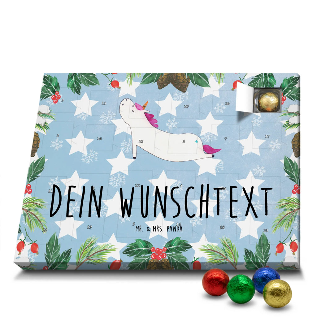 Personalisierter Schoko Adventskalender Einhorn Yoga Personalisierter Adventskalender, Adventskalender mit Namen, Einhorn, Einhörner, Einhorn Deko, Pegasus, Unicorn, Yoga, Namaste, Achtsamkeit, Entspannung, Joga, Yogamatte, Sport, lustig, witzig, süß