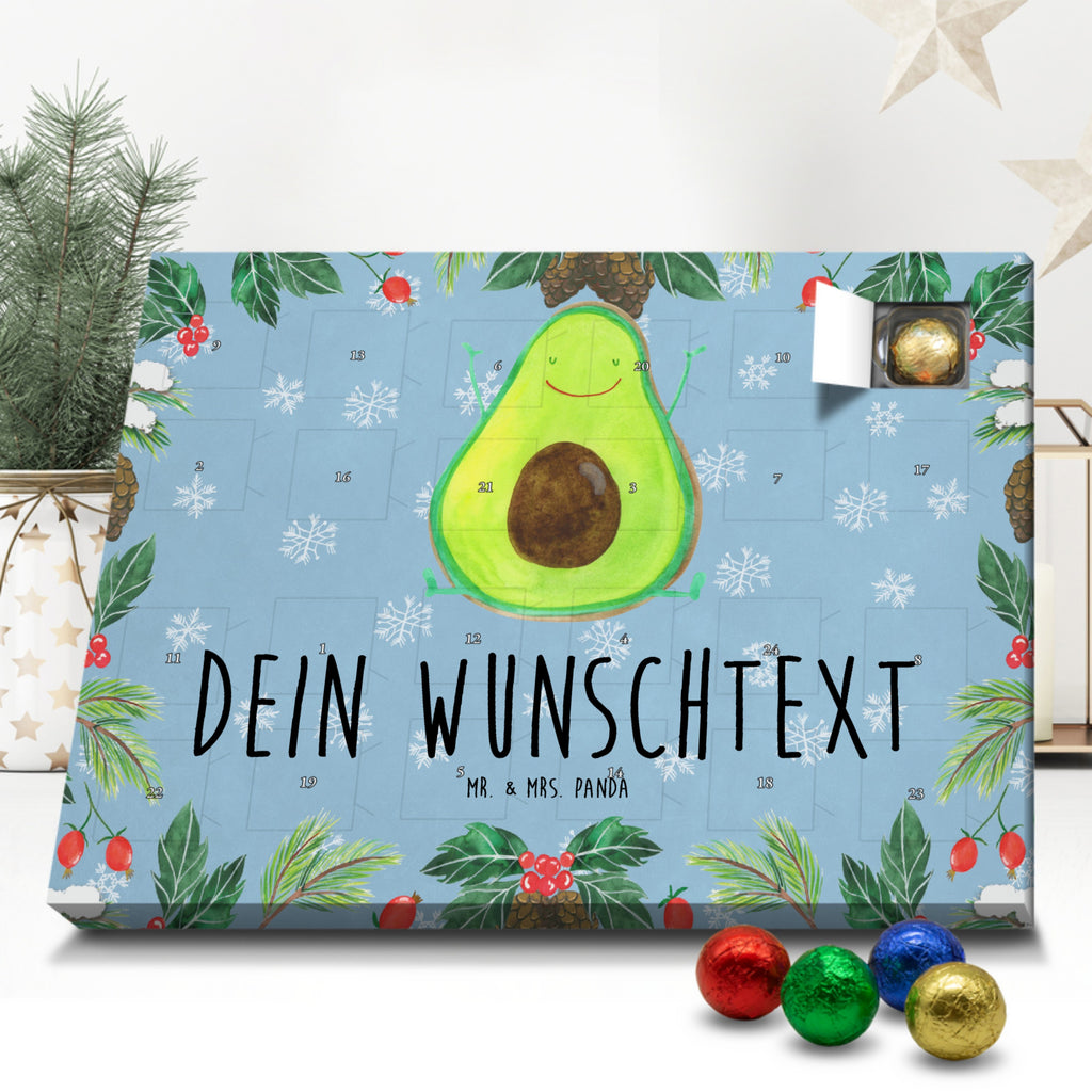 Personalisierter Schoko Adventskalender Avocado Glücklich Personalisierter Adventskalender, Adventskalender mit Namen, Avocado, Veggie, Vegan, Gesund, Chaos