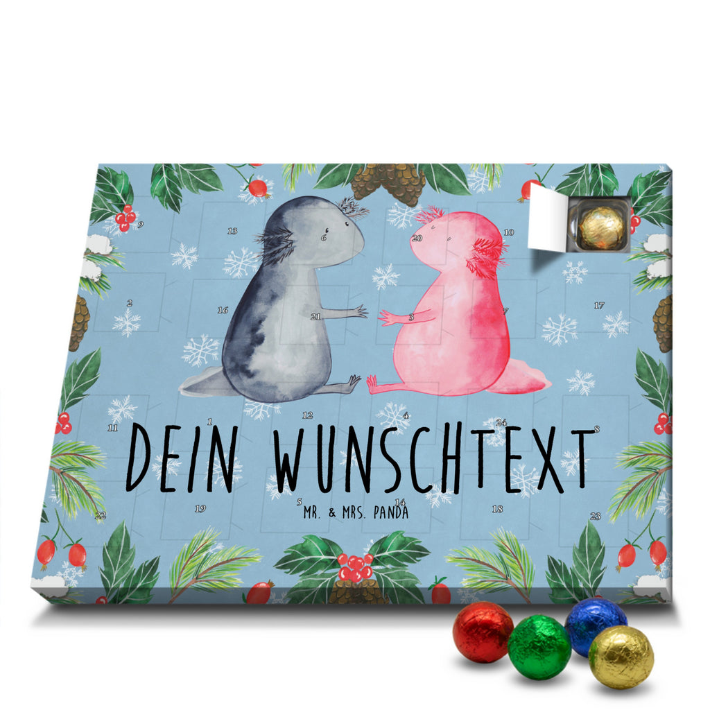 Personalisierter Schoko Adventskalender Axolotl Liebe Personalisierter Adventskalender, Adventskalender mit Namen, Axolotl, Molch, Axolot, Schwanzlurch, Lurch, Lurche, Liebe, große Liebe, Liebesbeweis, Freund, Verlobter, Ehemann, Jahrestag, Valentinstag