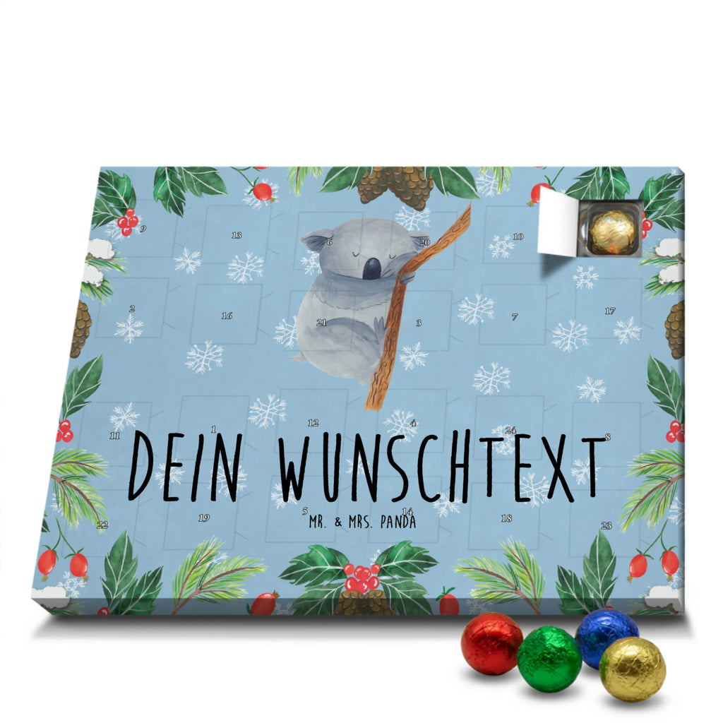 Personalisierter Schoko Adventskalender Koalabär Personalisierter Adventskalender, Adventskalender mit Namen, Tiermotive, Gute Laune, lustige Sprüche, Tiere, Koala, träumen, Traum, schlafen, Schlafzimmer, Traumland, Bär, Koalabär