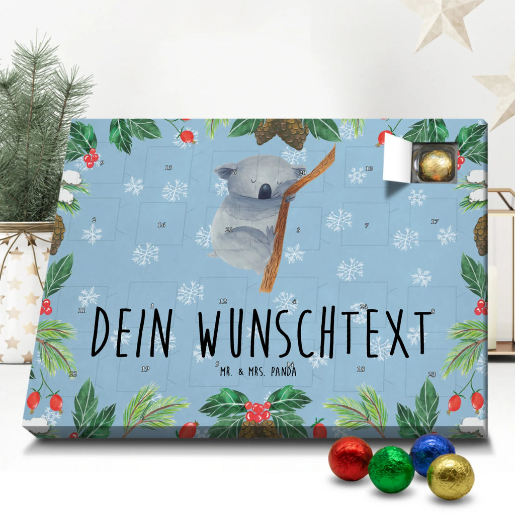 Personalisierter Schoko Adventskalender Koalabär Personalisierter Adventskalender, Adventskalender mit Namen, Tiermotive, Gute Laune, lustige Sprüche, Tiere, Koala, träumen, Traum, schlafen, Schlafzimmer, Traumland, Bär, Koalabär