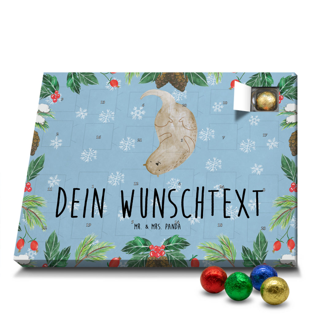 Personalisierter Schoko Adventskalender Otter Kopfüber Personalisierter Adventskalender, Adventskalender mit Namen, Otter, Fischotter, Seeotter, Otter Seeotter See Otter