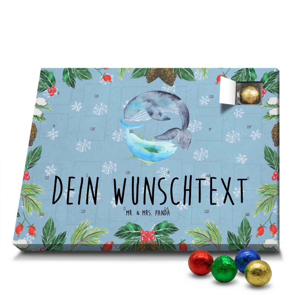 Personalisierter Schoko Adventskalender Walfisch Thunfisch Personalisierter Adventskalender, Adventskalender mit Namen, Tiermotive, Gute Laune, lustige Sprüche, Tiere, Wal, Wahl, Tunfisch, Wortwitz lustig, Spruch lustig, Flachwitz, Witz, Spruch des Tages, Flachwitz Geschenk