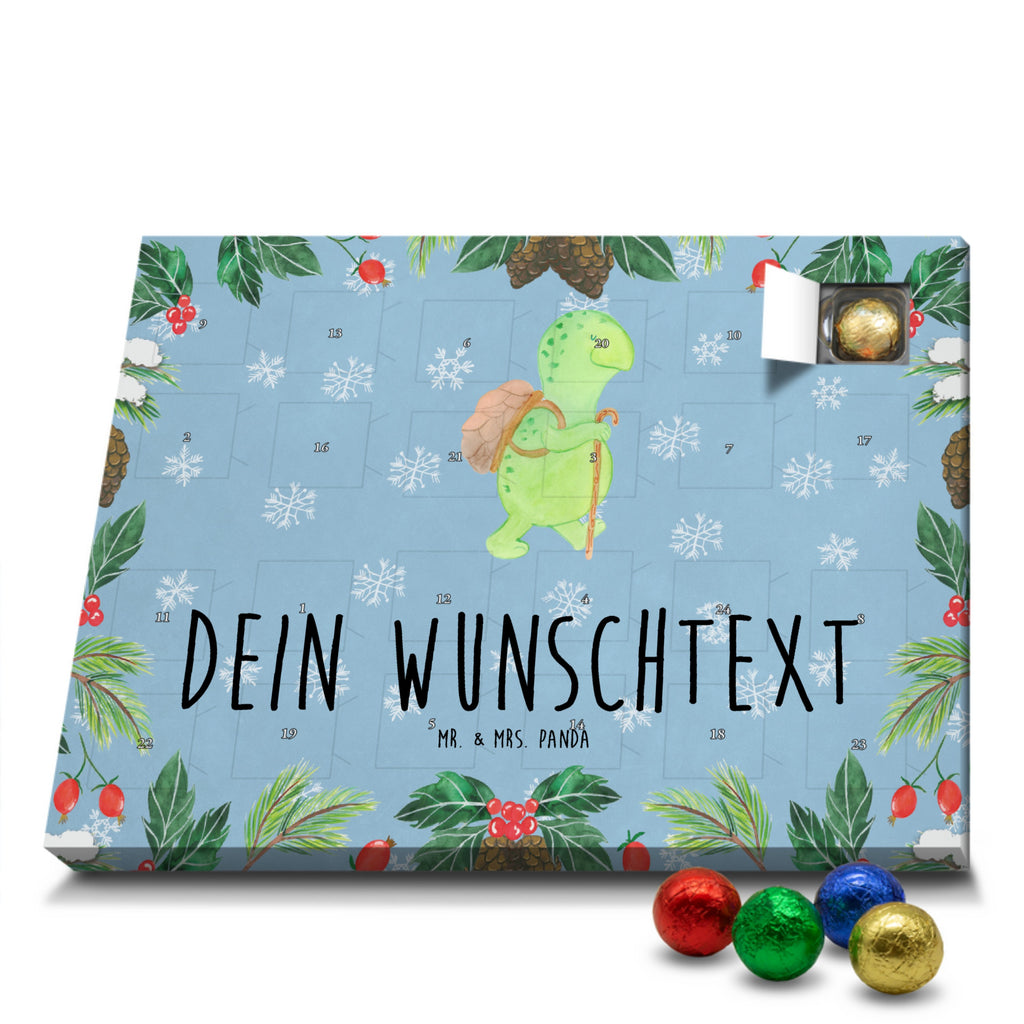 Personalisierter Schoko Adventskalender Schildkröte Wanderer Personalisierter Adventskalender, Adventskalender mit Namen, Schildkröte, Schildkröten, Motivation, Motivationsspruch, Motivationssprüche, Neuanfang