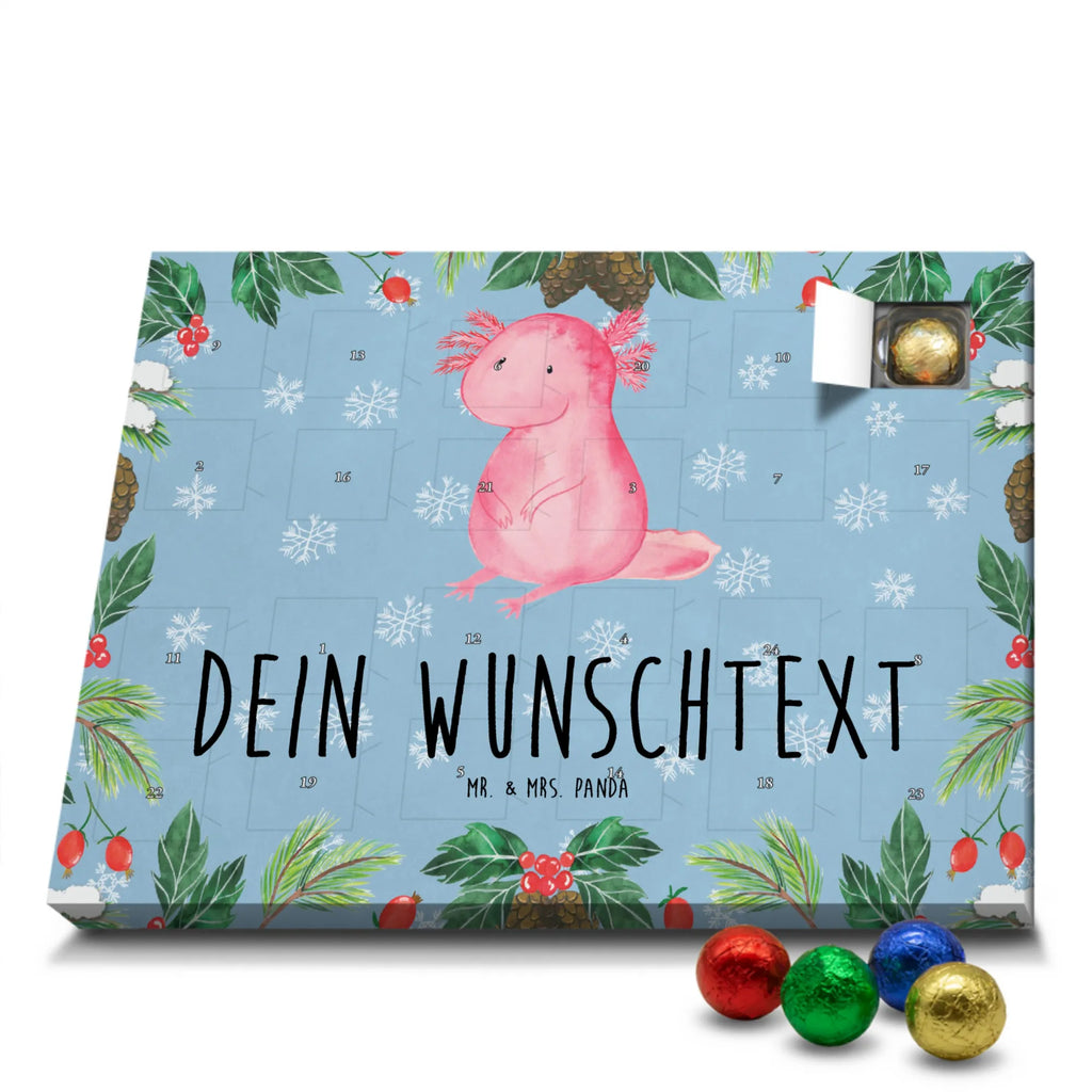 Personalisierter Schoko Adventskalender Axolotl null Personalisierter Adventskalender, Adventskalender mit Namen, Axolotl, Molch, Axolot, vergnügt, fröhlich, zufrieden, Lebensstil, Weisheit, Lebensweisheit, Liebe, Freundin