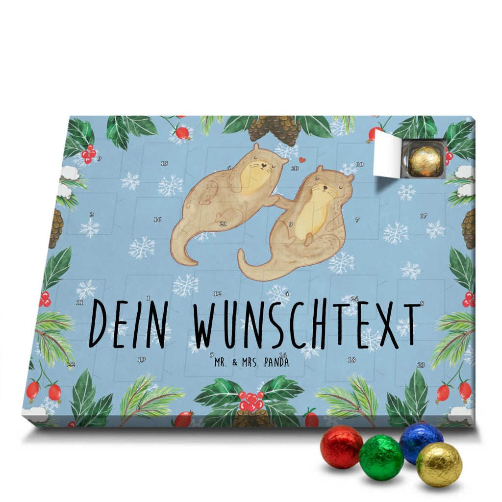 Personalisierter Schoko Adventskalender Otter Hände halten Personalisierter Adventskalender, Adventskalender mit Namen, Otter, Fischotter, Seeotter, Otter Seeotter See Otter