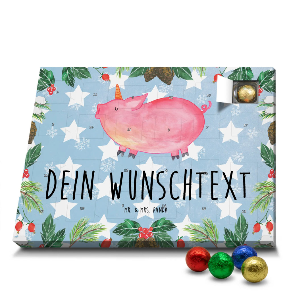 Personalisierter Schoko Adventskalender Einhorn Schwein Personalisierter Adventskalender, Adventskalender mit Namen, Einhorn, Einhörner, Einhorn Deko, Pegasus, Unicorn, Party, Spaß, Schwein, Schweinhorn, Bauer, witzig. lustig, Spruch, geschenk, Pig, Piggy, funny, english, englisch