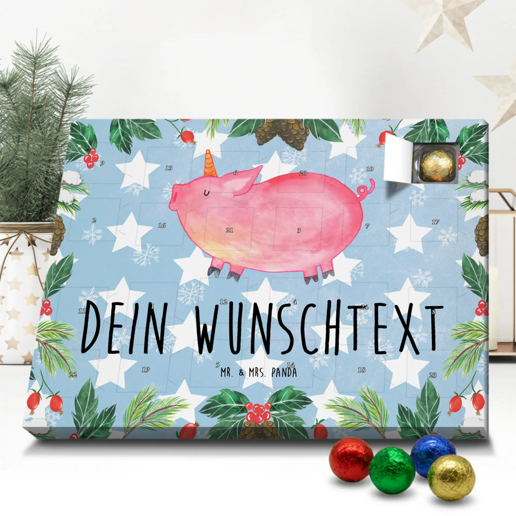 Personalisierter Schoko Adventskalender Einhorn Schwein Personalisierter Adventskalender, Adventskalender mit Namen, Einhorn, Einhörner, Einhorn Deko, Pegasus, Unicorn, Party, Spaß, Schwein, Schweinhorn, Bauer, witzig. lustig, Spruch, geschenk, Pig, Piggy, funny, english, englisch