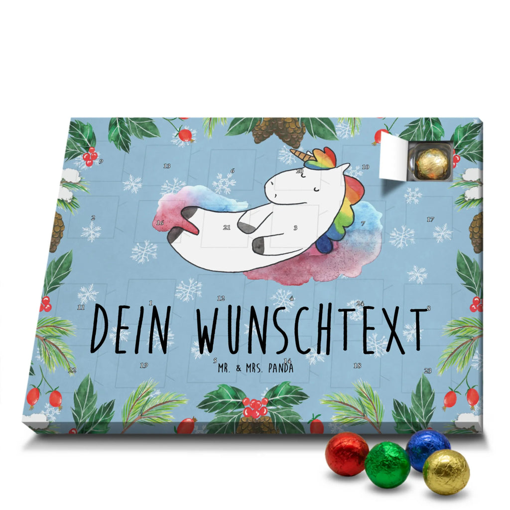 Personalisierter Schoko Adventskalender Einhorn Wolke 7 Personalisierter Adventskalender, Adventskalender mit Namen, Einhorn, Einhörner, Einhorn Deko, Pegasus, Unicorn, verliebt, Menschen, witzig, lustig, Geschenk, Glaube, Realität, Lächeln