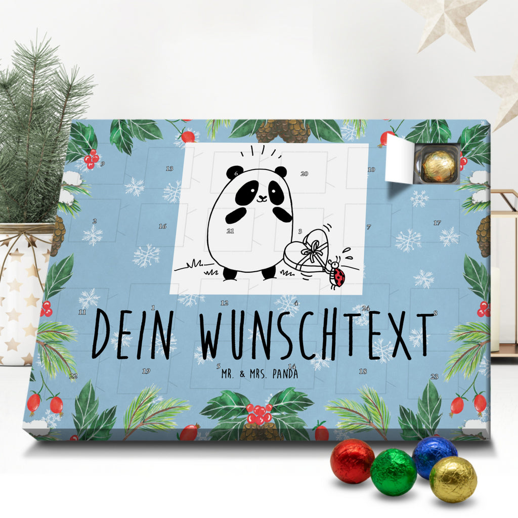 Personalisierter Schoko Adventskalender Panda Dankeschön Personalisierter Adventskalender, Adventskalender mit Namen