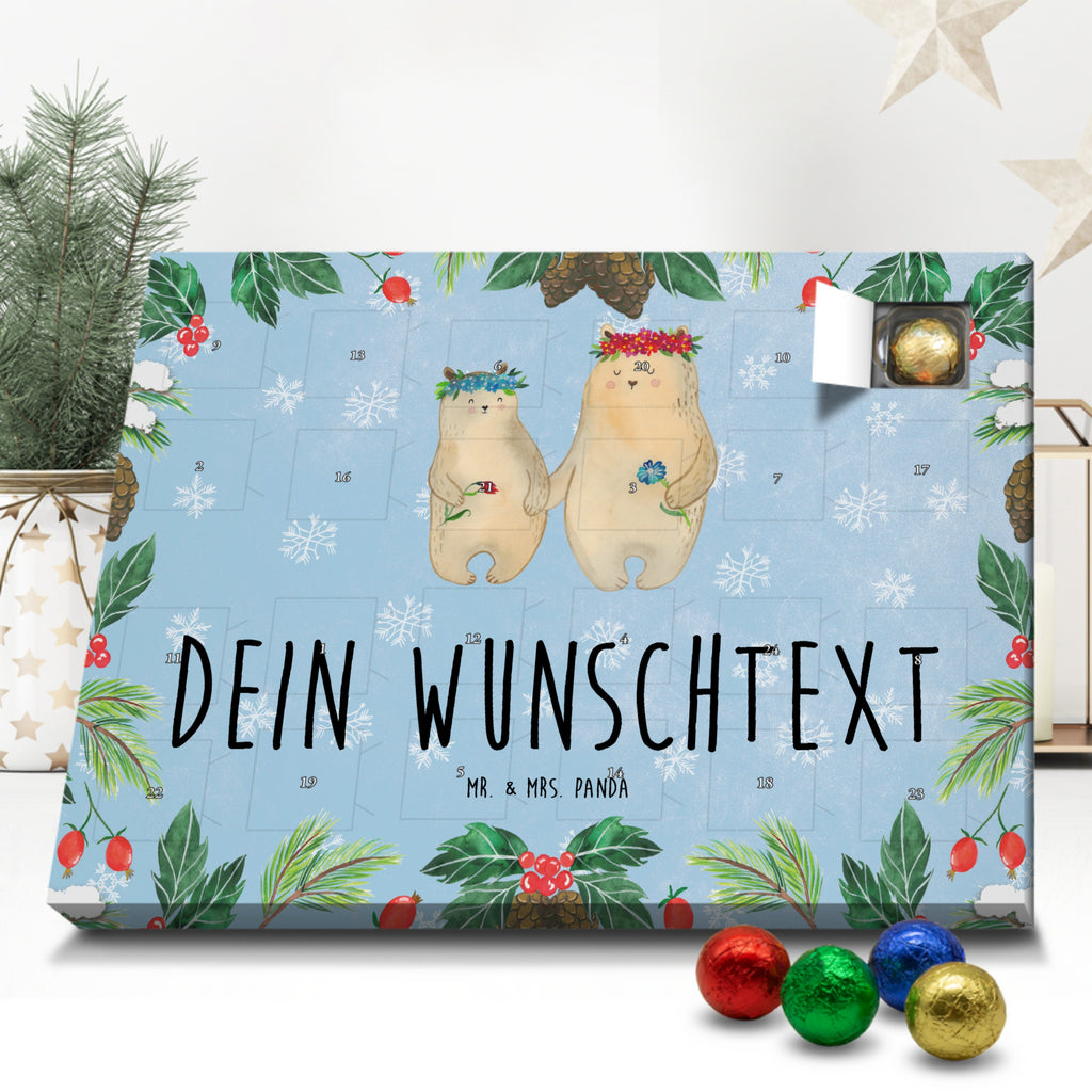 Personalisierter Schoko Adventskalender Bären mit Blumenkranz Personalisierter Adventskalender, Adventskalender mit Namen, Familie, Vatertag, Muttertag, Bruder, Schwester, Mama, Papa, Oma, Opa, Bär, Bären, Mutter, Mutti, Mami, Lieblingsmensch, Lieblingsmama, beste Mutter, weltbeste Mama, Geschenk Mama. Muttertag, Tochter, Kind, Kinder, Töchter, Family, Vorbild