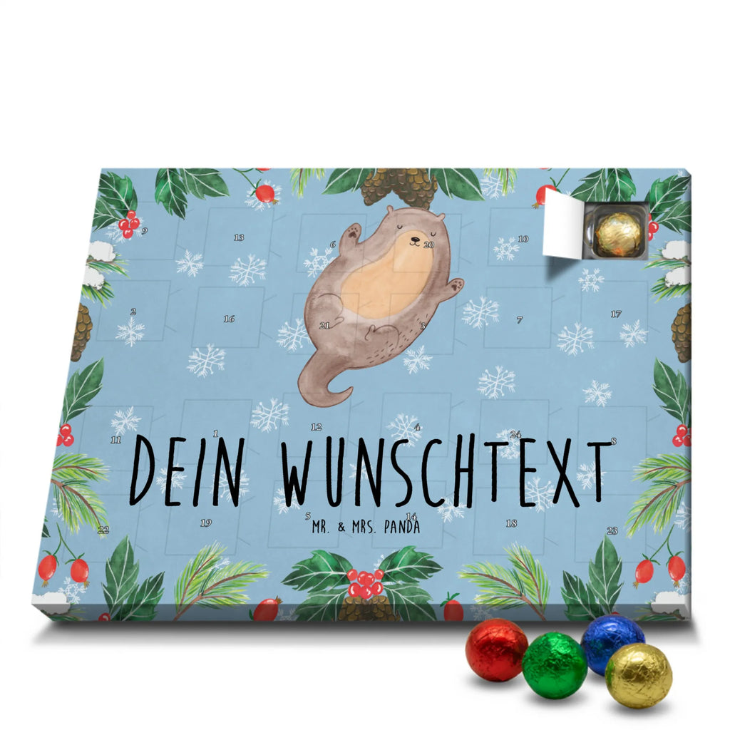 Personalisierter Schoko Adventskalender Otter Umarmen Personalisierter Adventskalender, Adventskalender mit Namen, Otter, Fischotter, Seeotter, Otter Seeotter See Otter