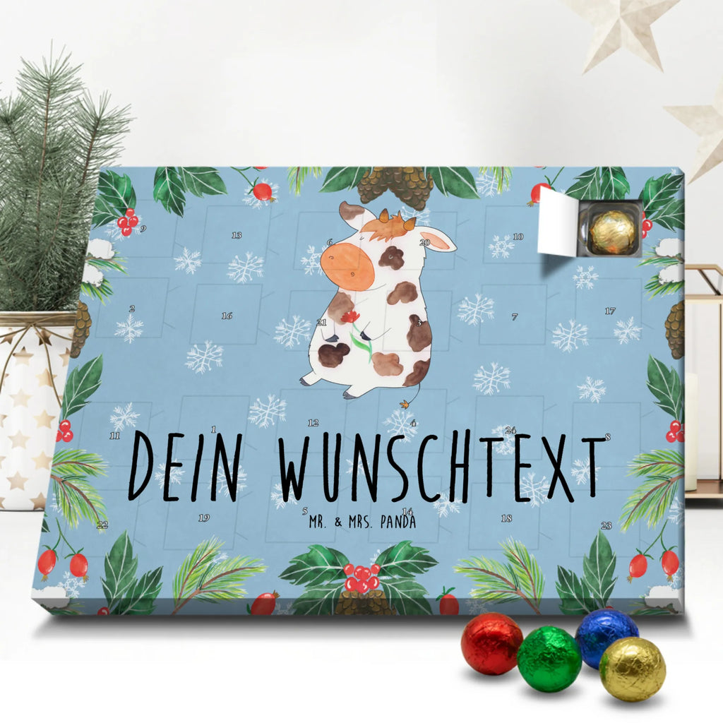 Personalisierter Schoko Adventskalender Kuh Personalisierter Adventskalender, Adventskalender mit Namen, Bauernhof, Hoftiere, Landwirt, Landwirtin, Kuh, Kühe, Träume, Flausen, Spruch, Magie, Motivtion, Hof, Milch, Milchkuh