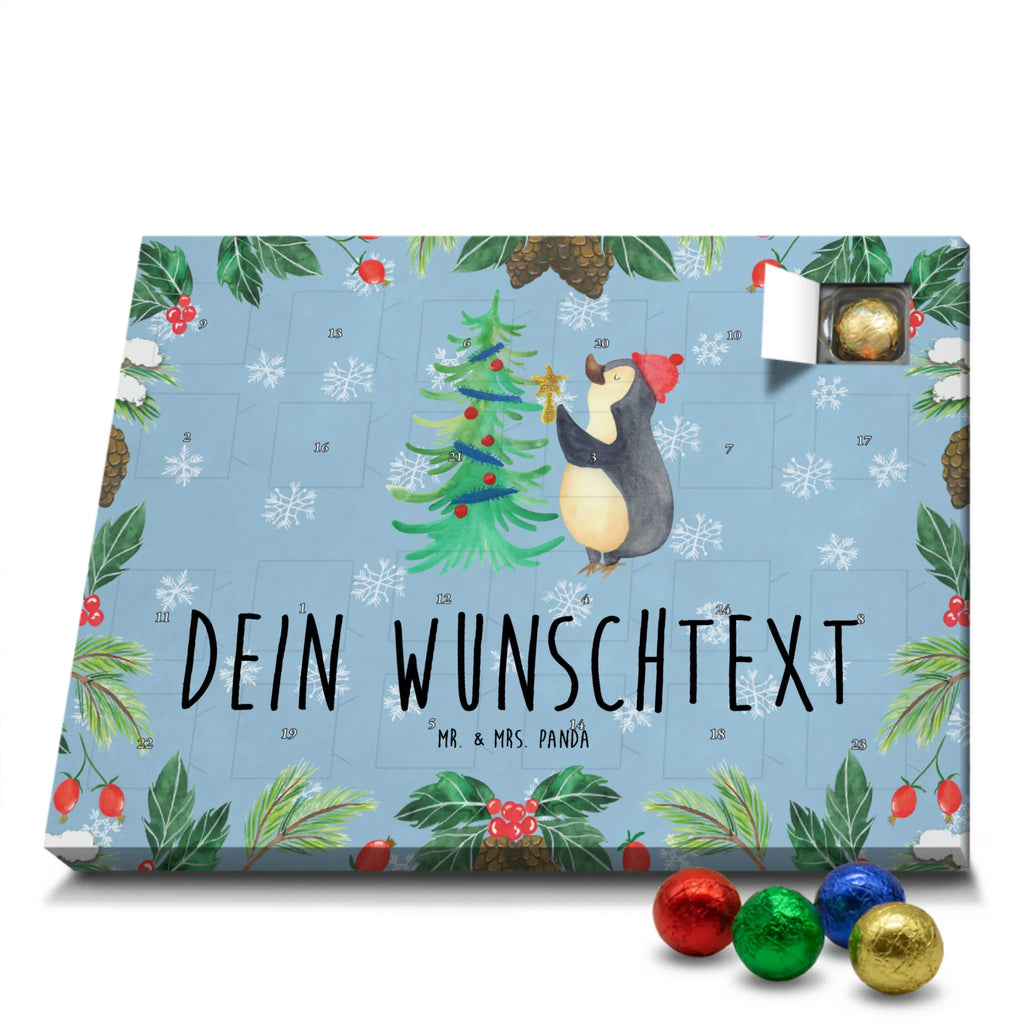 Personalisierter Schoko Adventskalender Pinguin Weihnachtsbaum Personalisierter Adventskalender, Adventskalender mit Namen, Winter, Weihnachten, Weihnachtsdeko, Nikolaus, Advent, Heiligabend, Wintermotiv, Pinguin