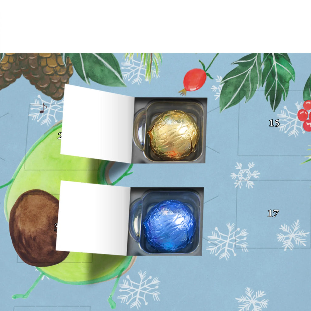 Personalisierter Schoko Adventskalender Avocado Tanzen Personalisierter Adventskalender, Adventskalender mit Namen, Avocado, Veggie, Vegan, Gesund