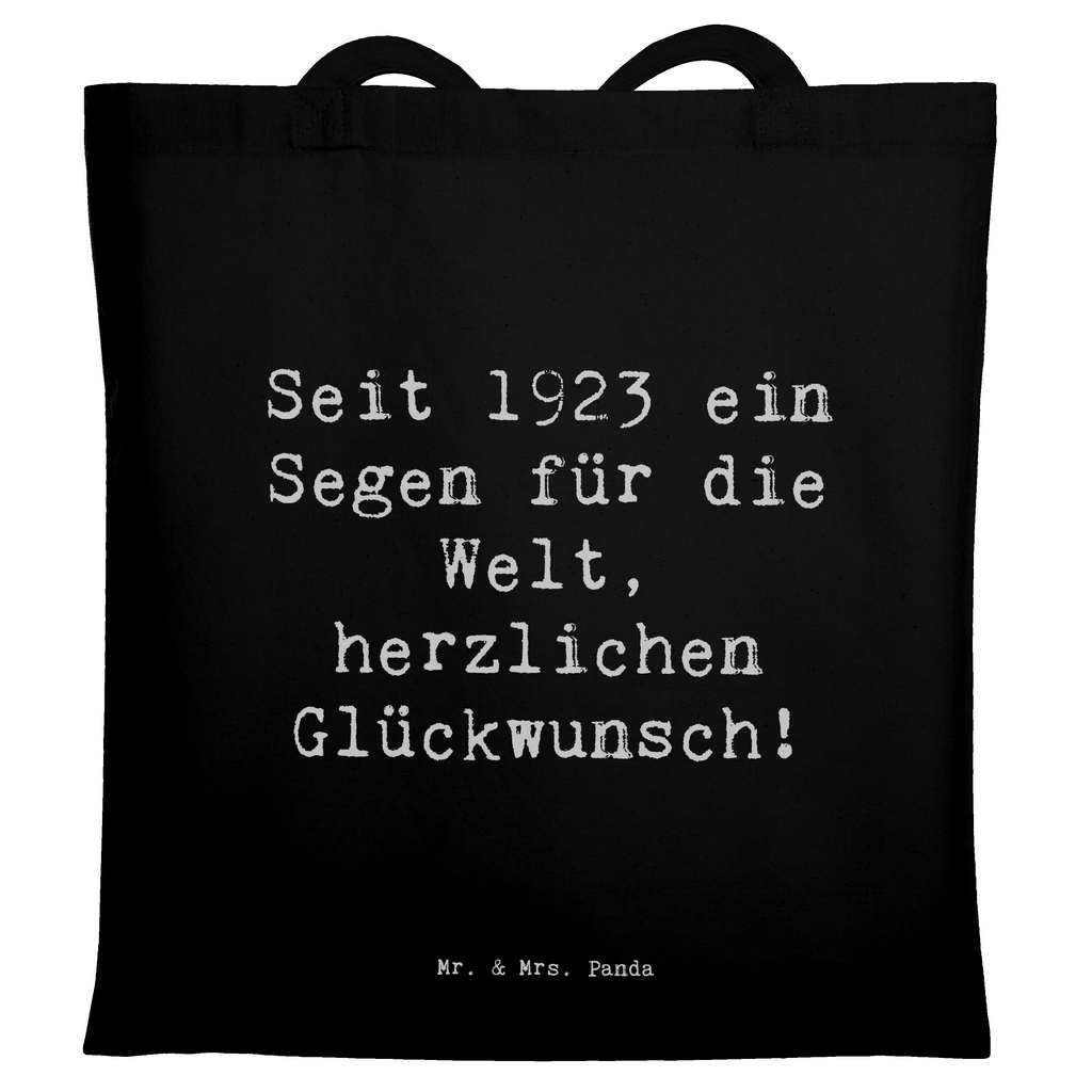 Tragetasche Spruch 1923 Geburtstag Segen Beuteltasche, Beutel, Einkaufstasche, Jutebeutel, Stoffbeutel, Tasche, Shopper, Umhängetasche, Strandtasche, Schultertasche, Stofftasche, Tragetasche, Badetasche, Jutetasche, Einkaufstüte, Laptoptasche, Geburtstag, Geburtstagsgeschenk, Geschenk