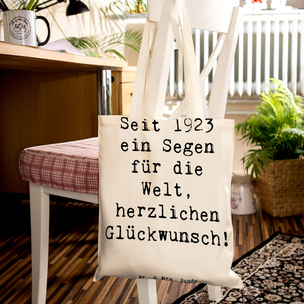 Tragetasche Spruch 1923 Geburtstag Segen Beuteltasche, Beutel, Einkaufstasche, Jutebeutel, Stoffbeutel, Tasche, Shopper, Umhängetasche, Strandtasche, Schultertasche, Stofftasche, Tragetasche, Badetasche, Jutetasche, Einkaufstüte, Laptoptasche, Geburtstag, Geburtstagsgeschenk, Geschenk