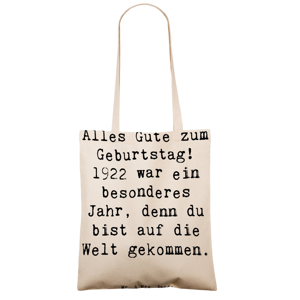 Tragetasche Spruch Alles Gute zum Geburtstag! 1922 war ein besonderes Jahr, denn du bist auf die Welt gekommen. Beuteltasche, Beutel, Einkaufstasche, Jutebeutel, Stoffbeutel, Tasche, Shopper, Umhängetasche, Strandtasche, Schultertasche, Stofftasche, Tragetasche, Badetasche, Jutetasche, Einkaufstüte, Laptoptasche, Geburtstag, Geburtstagsgeschenk, Geschenk