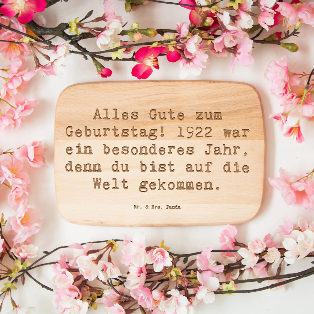 Frühstücksbrett Spruch Alles Gute zum Geburtstag! 1922 war ein besonderes Jahr, denn du bist auf die Welt gekommen. Frühstücksbrett, Holzbrett, Schneidebrett, Schneidebrett Holz, Frühstücksbrettchen, Küchenbrett, Geburtstag, Geburtstagsgeschenk, Geschenk