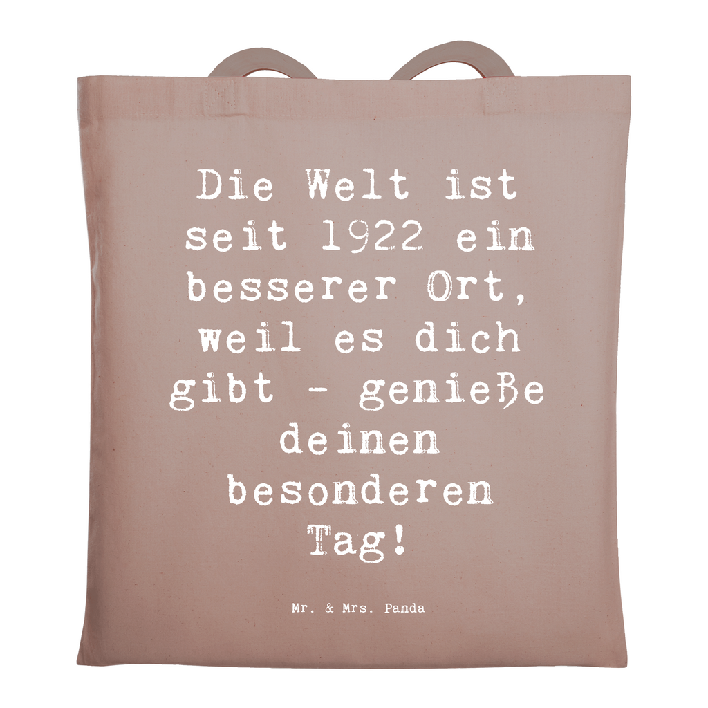 Tragetasche Spruch 1922 Geburtstag Beuteltasche, Beutel, Einkaufstasche, Jutebeutel, Stoffbeutel, Tasche, Shopper, Umhängetasche, Strandtasche, Schultertasche, Stofftasche, Tragetasche, Badetasche, Jutetasche, Einkaufstüte, Laptoptasche, Geburtstag, Geburtstagsgeschenk, Geschenk